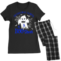 Intestinal Cancer Is Boo Sheet Blue Ribbon Halloween Women's Pajamas Set | Artistshot