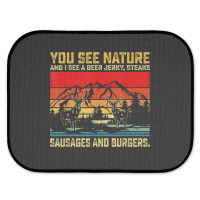 You See Nature And I See A Deer Jerky Funny Hunting Rear Car Mat | Artistshot