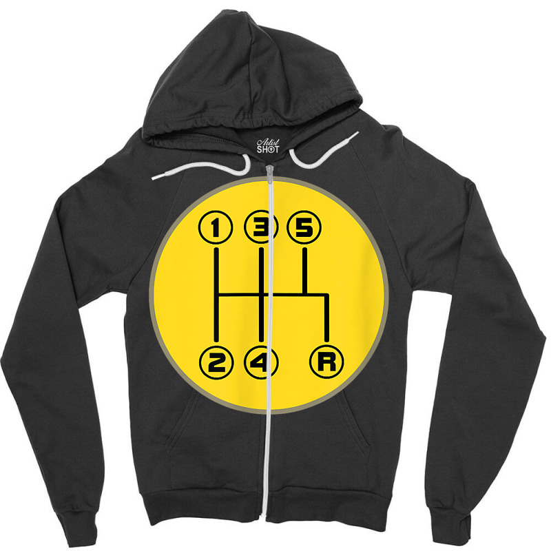 Driving Shift Pattern Fun Stick Shift Manual Zipper Hoodie by ShannonFrancis | Artistshot