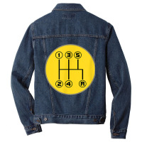 Driving Shift Pattern Fun Stick Shift Manual Men Denim Jacket | Artistshot