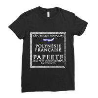 Papeete Tahiti Passport Stamp Vacation Travel Ladies Fitted T-shirt | Artistshot