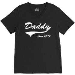 Daddy Since 2014 V-Neck Tee | Artistshot