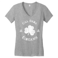 Cill Dara Kildare Gaelic Football Hurling Shamrock Vintage T Shirt Women's V-neck T-shirt | Artistshot