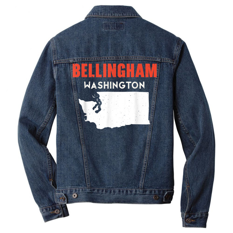 Bellingham Washington Usa State America Travel Washingtonian Men Denim Jacket | Artistshot