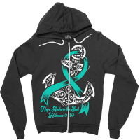 Myasthenia Gravis Awareness  Hope Anchors The Soul Zipper Hoodie | Artistshot