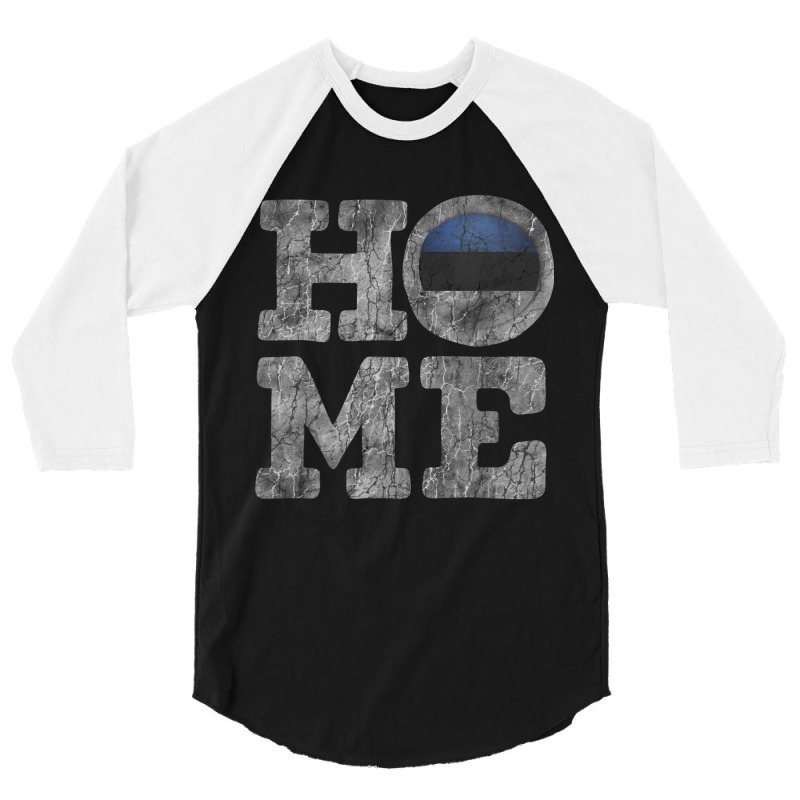 Estonia Home Distressed T Shirt Estonian Flag T Shirt 3/4 Sleeve Shirt | Artistshot