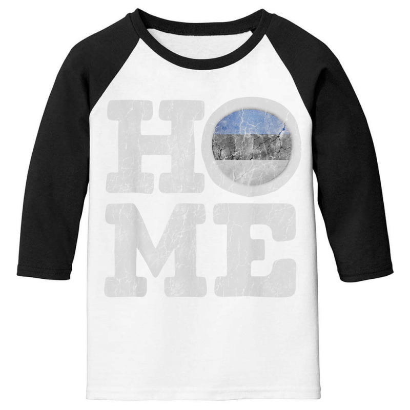 Estonia Home Distressed T Shirt Estonian Flag T Shirt Youth 3/4 Sleeve | Artistshot