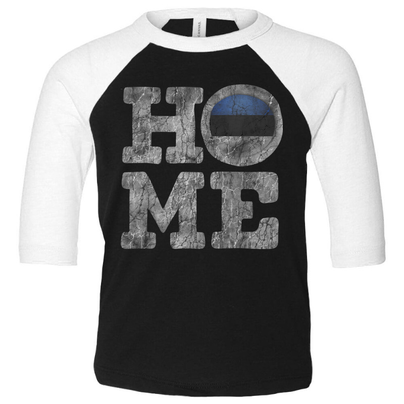 Estonia Home Distressed T Shirt Estonian Flag T Shirt Toddler 3/4 Sleeve Tee | Artistshot