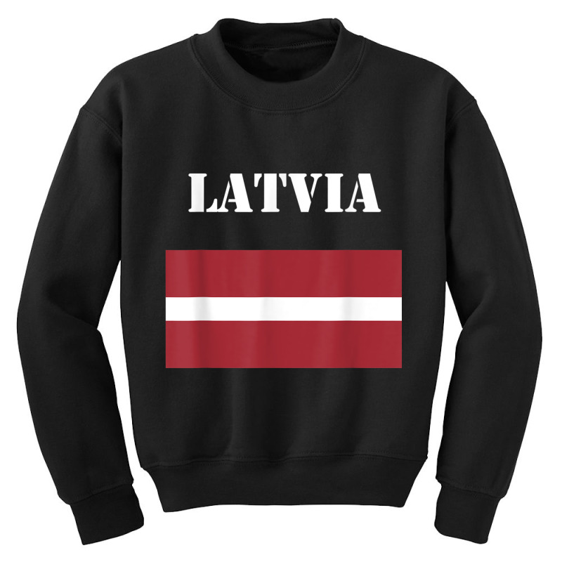 Latvia Flag T Shirt Latvian Pride Tee Shirt Youth Sweatshirt by cm-arts | Artistshot