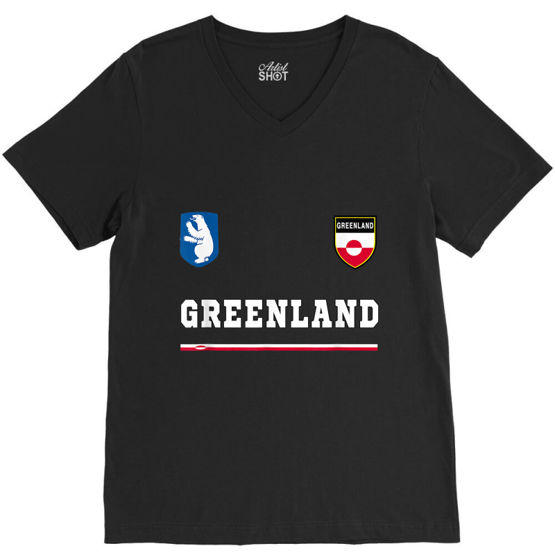 Greenland Sportsoccer Jersey Tee Flag Football Nuuk T Shirt V-neck Tee | Artistshot