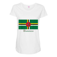 Dominica Flag Souvenir T Shirt Maternity Scoop Neck T-shirt | Artistshot