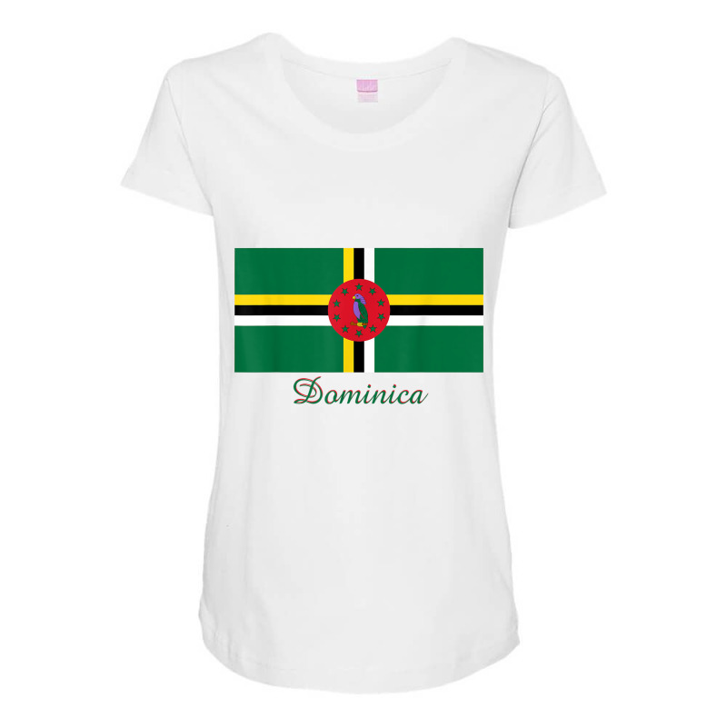 Dominica Flag Souvenir T Shirt Maternity Scoop Neck T-shirt by cm-arts | Artistshot