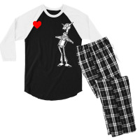 Wonderful Wizard Of Oz Tin Man Shirt Retro Heart Shirt Men's 3/4 Sleeve Pajama Set | Artistshot