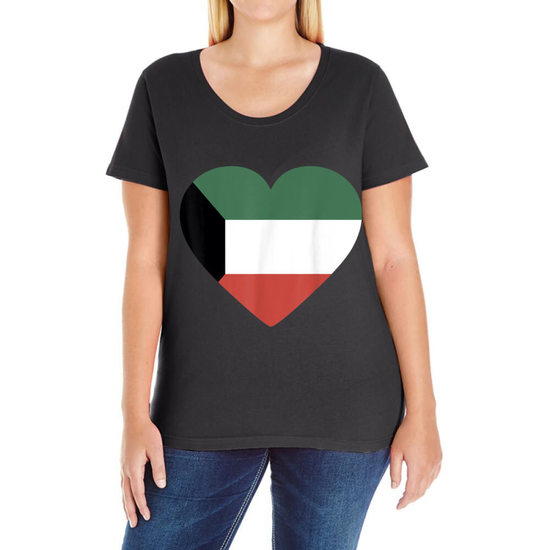 I Love Kuwait Flag T Shirt Tshirt Tee Ladies Curvy T-Shirt by cm-arts | Artistshot