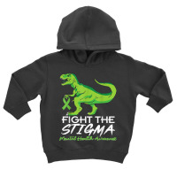 Fight Stigma Mental Health Awareness Lime Green Dinosaur T Shirt Toddler Hoodie | Artistshot