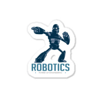 Giant Robot Cartoon Robotics Power Of Engineer I Build Robots Sticker | Artistshot