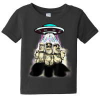 Alien Invasion Easter Island Moai Famous Statues Baby Tee | Artistshot