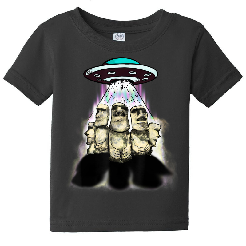 Alien Invasion Easter Island Moai Famous Statues Baby Tee | Artistshot