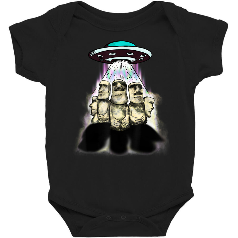 Alien Invasion Easter Island Moai Famous Statues Baby Bodysuit | Artistshot