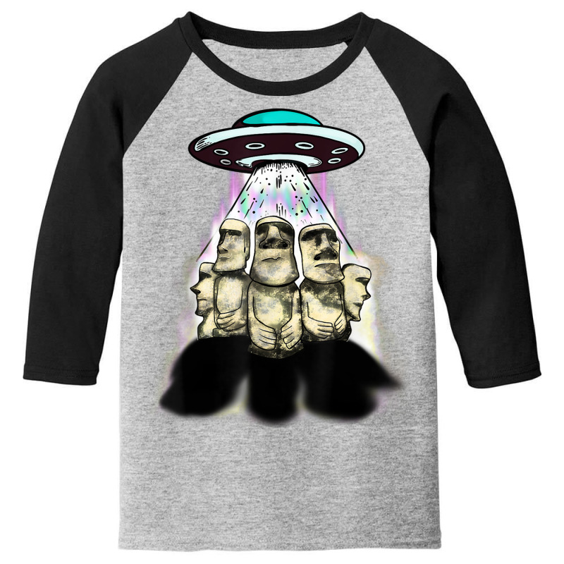 Alien Invasion Easter Island Moai Famous Statues Youth 3/4 Sleeve | Artistshot