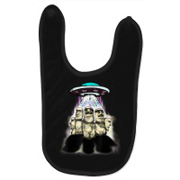 Alien Invasion Easter Island Moai Famous Statues Baby Bibs | Artistshot