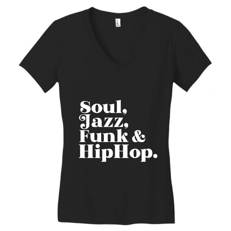 Soul Jazz Funk Hip Hop Women's V-Neck T-Shirt by Koyanho62 | Artistshot