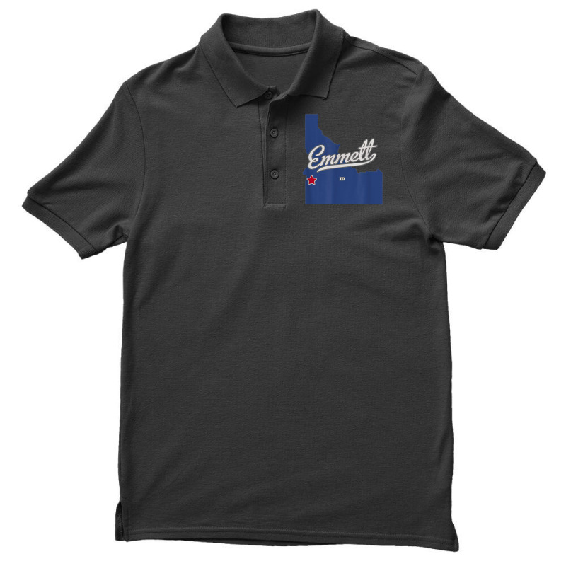 Emmett Idaho Id Map Men's Polo Shirt | Artistshot