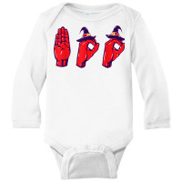 Boo Hands American Sign Language Pride Asl Halloween T Shirt Long Sleeve Baby Bodysuit | Artistshot