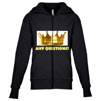 King's Crown T Shirt   Royalty Champion Victory Sports Champ Youth Zipper Hoodie | Artistshot