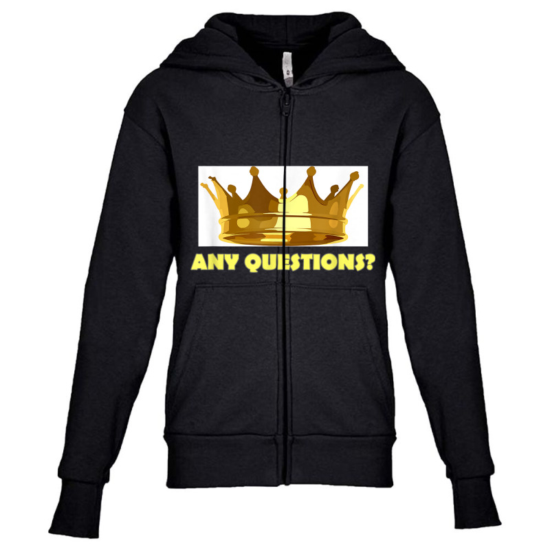 King's Crown T Shirt   Royalty Champion Victory Sports Champ Youth Zipper Hoodie by cm-arts | Artistshot