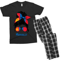 Mongolian Girl Mongolia Girl Mongol Woman Flag Men's T-shirt Pajama Set | Artistshot