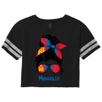 Mongolian Girl Mongolia Girl Mongol Woman Flag Scorecard Crop Tee | Artistshot