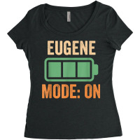 Eugene Mode On, Battery Design T Shirt Women's Triblend Scoop T-shirt | Artistshot