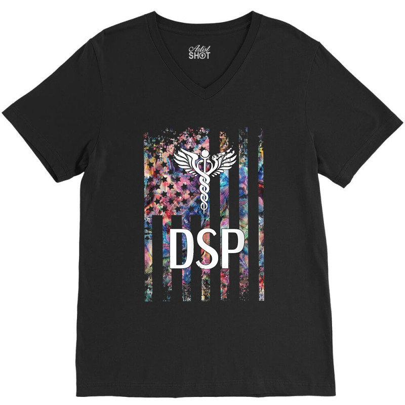 Direct Support Professional Us Flag V-neck Tee | Artistshot