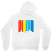 Retro 1970's Style Greensboro North Carolina Skyline T Shirt Unisex Hoodie | Artistshot