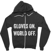 Gloves On World Off Fitness Tank Boxing Tank Kickboxing Tank Top Zipper Hoodie | Artistshot