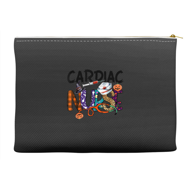 Cardiac Nurse Halloween Party Shirt One Spooky Cardiac Nurse Accessory Pouches | Artistshot