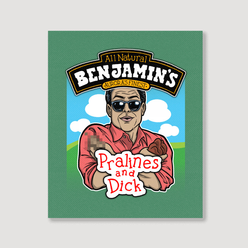 Benjamin's Pralines And Dick Portrait Canvas Print | Artistshot