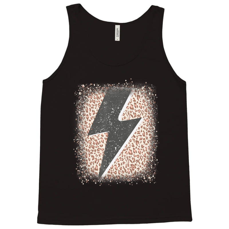 Womens Leopard Cheetah Thunder Print Cool Lightning Bolt Tank Top by atereabag | Artistshot