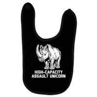 High Capacity Assault Unicorn Funny Rhino Military T Shirt Baby Bibs | Artistshot