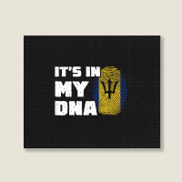 It's In My Dna Barbados Flag Fingerprint Men Women Landscape Canvas Print | Artistshot