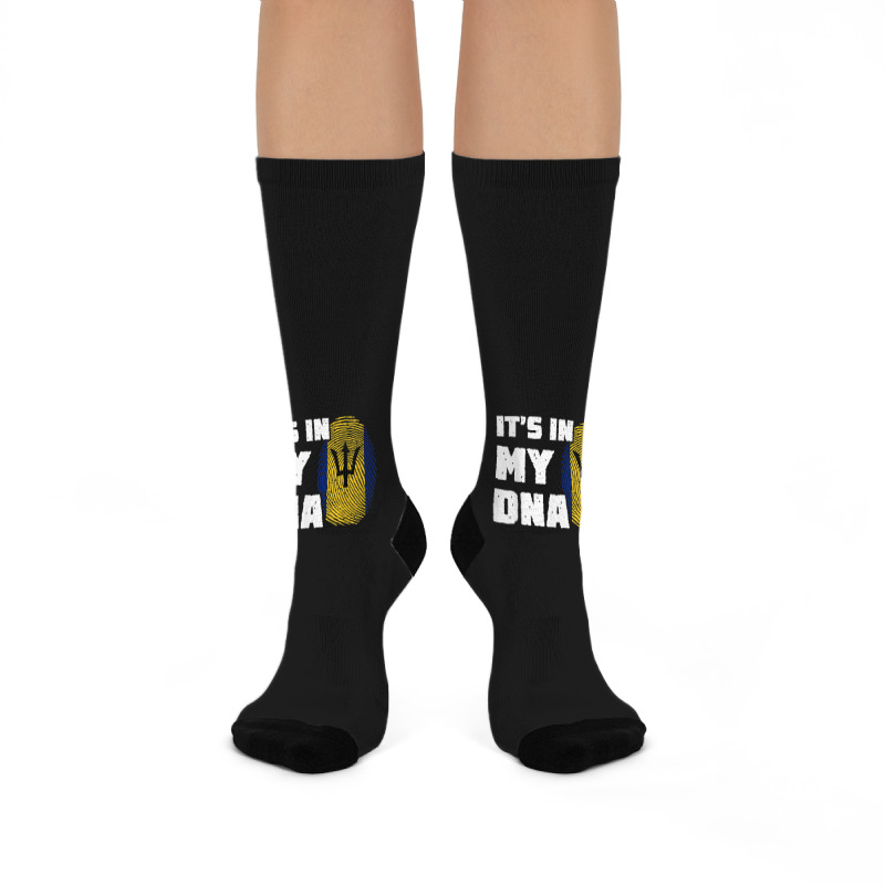 It's In My Dna Barbados Flag Fingerprint Men Women Crew Socks by Outpost | Artistshot