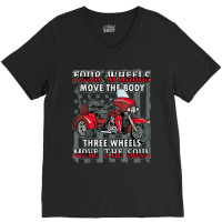 Motorcycle Trike Three Wheels Move The Soul Biker V-neck Tee | Artistshot