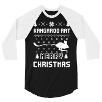 Kangaroo Rat Ugly Christmas Sweater T Shirt 3/4 Sleeve Shirt | Artistshot