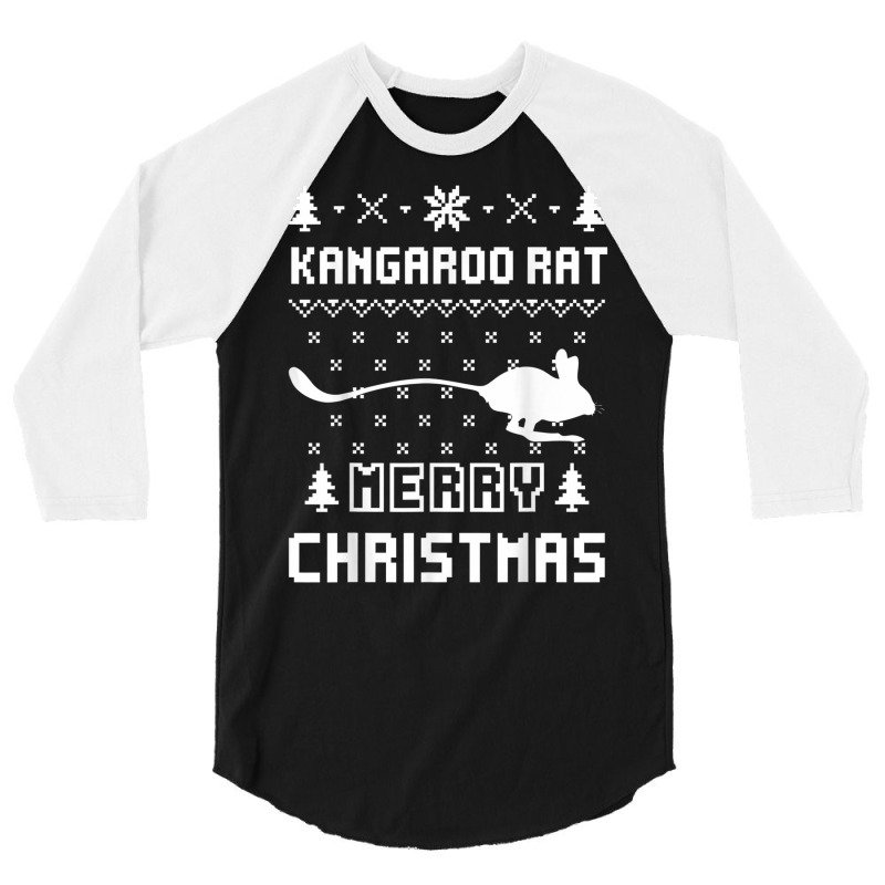 Kangaroo Rat Ugly Christmas Sweater T Shirt 3/4 Sleeve Shirt by cm-arts | Artistshot