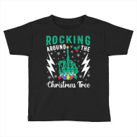 Funny Christmas Skeleton Middle Finger Quote Back Design Toddler T-shirt | Artistshot