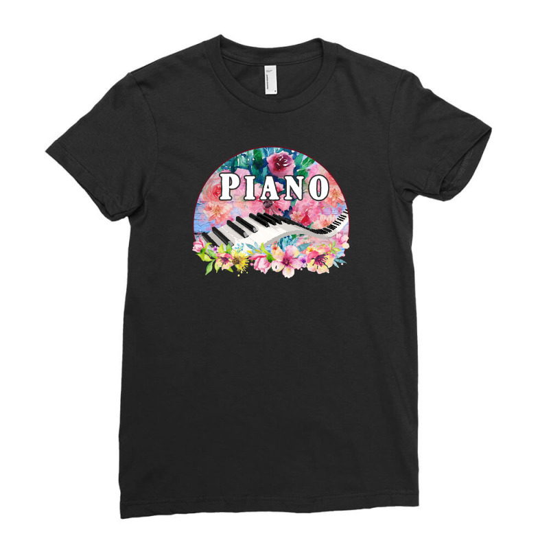 Piano Ladies Fitted T-Shirt by autlu2024 | Artistshot