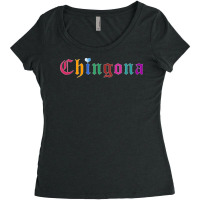 Chingona Serape Afro Latina Cabrona Hispanic Heritage Latinx Women's Triblend Scoop T-shirt | Artistshot