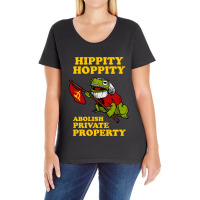 Hippity Hoppity Abolish Private Property Ladies Curvy T-shirt | Artistshot