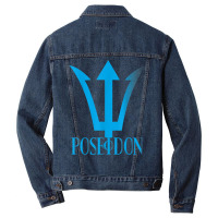 Sea Blue Poseidon Symbol Trident Ancient Greece Power T Shirt Men Denim Jacket | Artistshot